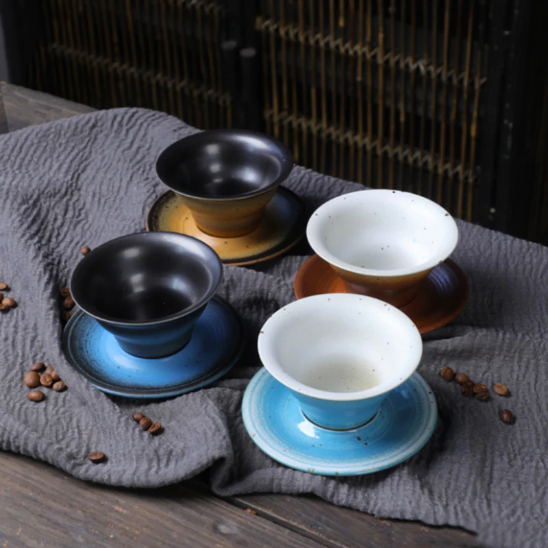 Tazza da caffè in ceramica con design del pianeta Buddha Stones , tazza da caffè in ceramica grezza con piattino - Image 18