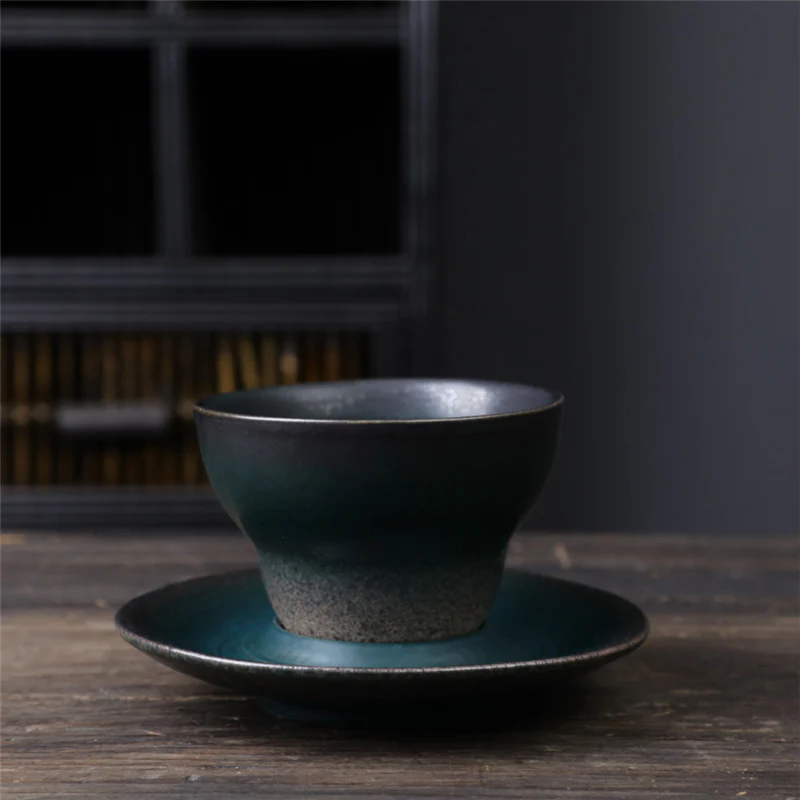 Tazza da caffè in ceramica con design del pianeta Buddha Stones , tazza da caffè in ceramica grezza con piattino - Image 27