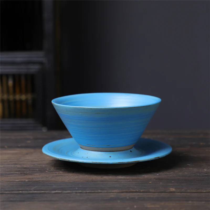 Tazza da caffè in ceramica con design del pianeta Buddha Stones , tazza da caffè in ceramica grezza con piattino - Image 6