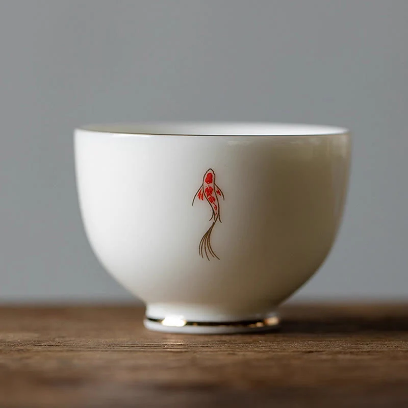 Tazza da tè Buddha Stones e pesce Koi, tazza da tè Kung Fu - Image 2