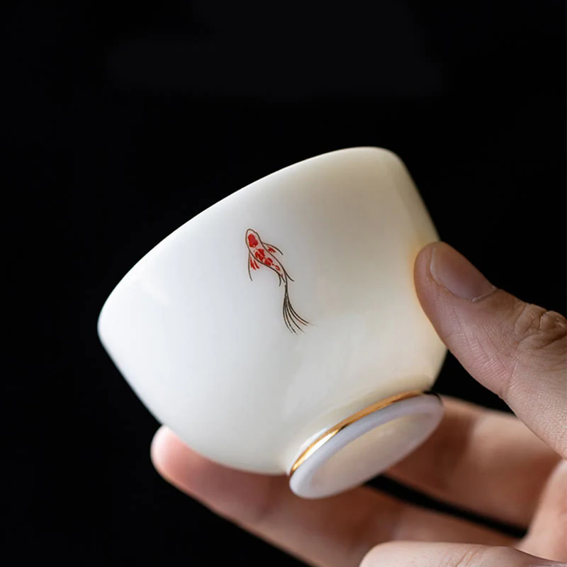 Tazza da tè Buddha Stones e pesce Koi, tazza da tè Kung Fu - Image 4