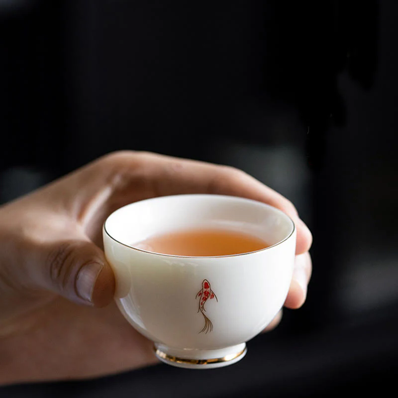 Tazza da tè Buddha Stones e pesce Koi, tazza da tè Kung Fu - Image 7