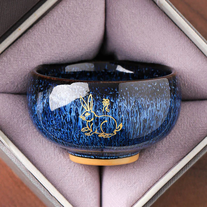 Tazza da tè in ceramica con Buddha Stones, zodiaco cinese, anno del cavallo, tazza da tè Kung Fu, 135 ml - Image 5
