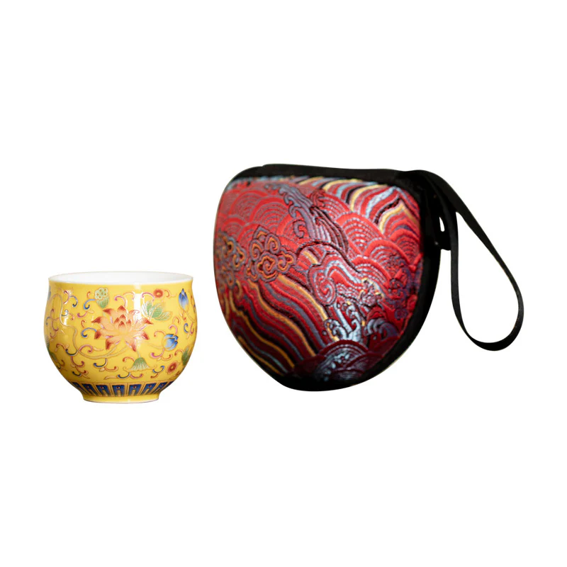 Tazza da tè in ceramica con motivo a baccello di fiore di loto Buddha Stones Kung Fu Tea Cup 80ml - Image 17