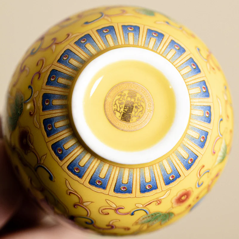 Tazza da tè in ceramica con motivo a baccello di fiore di loto Buddha Stones Kung Fu Tea Cup 80ml - Image 7