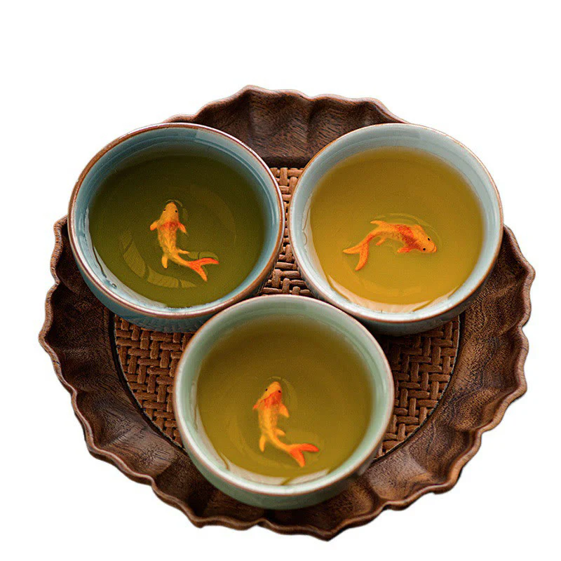 Tazza da tè in ceramica dipinta a mano con motivo Buddha Stones Koi Fish, tazza da tè Kung Fu da 50 ml - Image 14