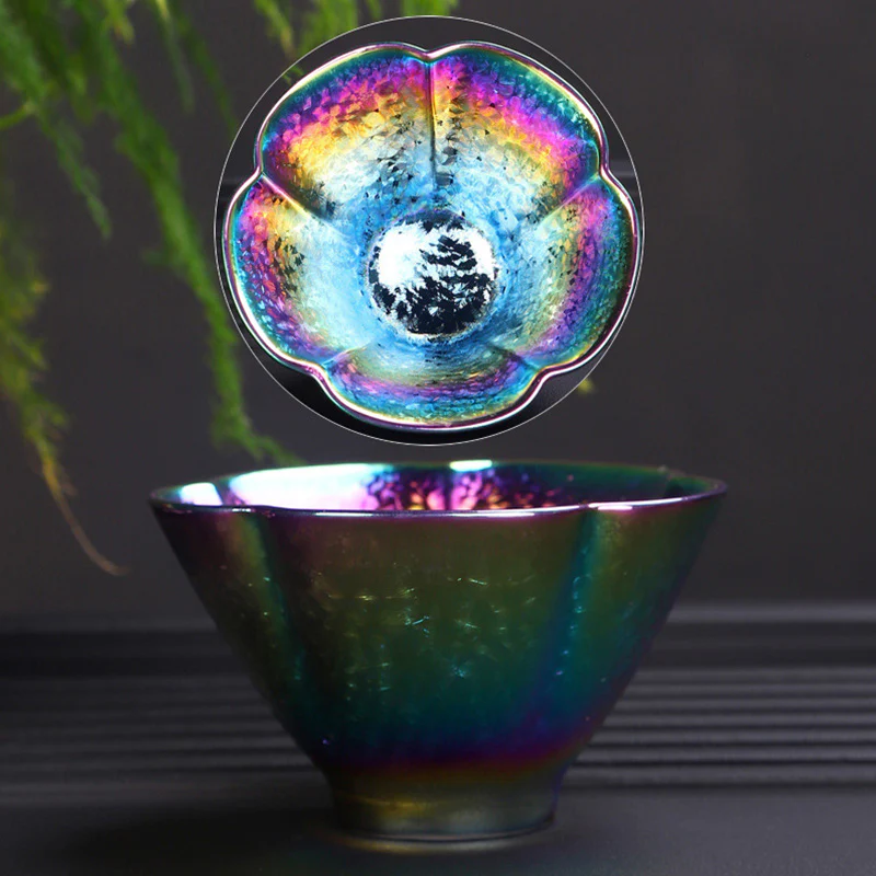 Tazza da tè in ceramica Jianzhan color arcobaleno Buddha Stones Kung Fu Tea Cup Bowl - Image 10