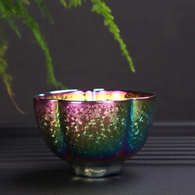Tazza da tè in ceramica Jianzhan color arcobaleno Buddha Stones Kung Fu Tea Cup Bowl - Image 11