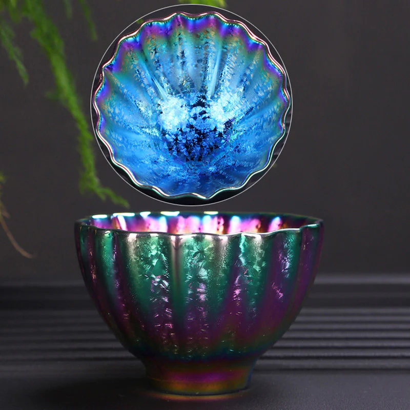 Tazza da tè in ceramica Jianzhan color arcobaleno Buddha Stones Kung Fu Tea Cup Bowl - Image 13