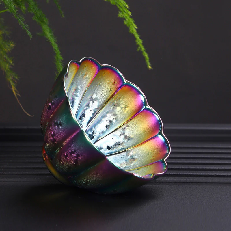 Tazza da tè in ceramica Jianzhan color arcobaleno Buddha Stones Kung Fu Tea Cup Bowl - Image 6