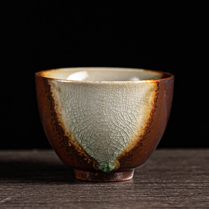 Tazza da tè in ceramica Kung Fu con cambio forno marrone retrò Buddha Stones - Image 10