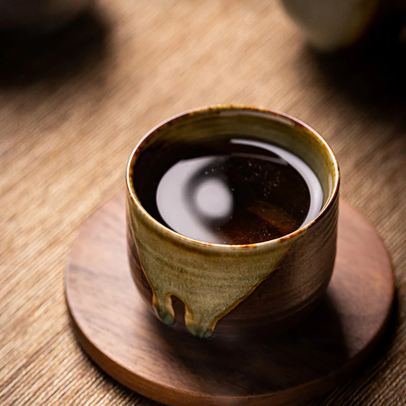 Tazza da tè in ceramica Kung Fu con cambio forno marrone retrò Buddha Stones - Image 15