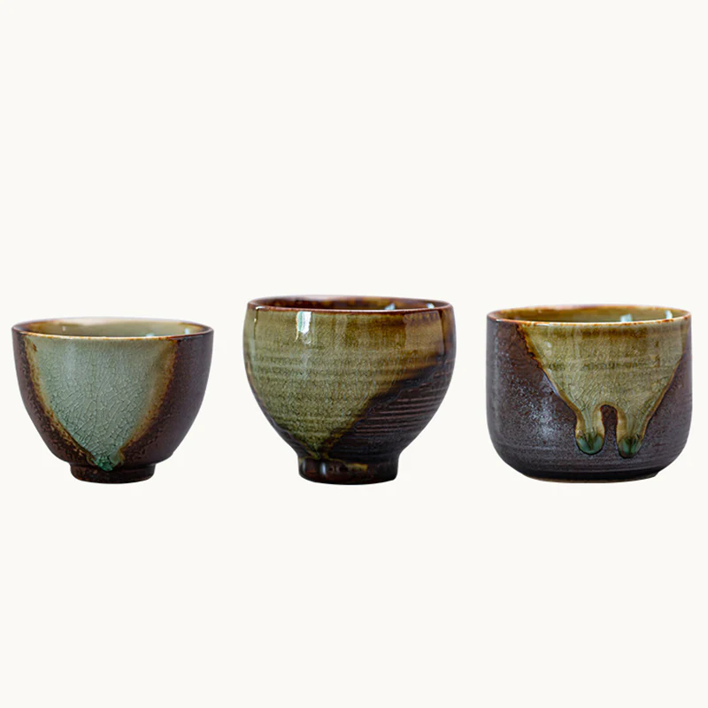 Tazza da tè in ceramica Kung Fu con cambio forno marrone retrò Buddha Stones - Image 16