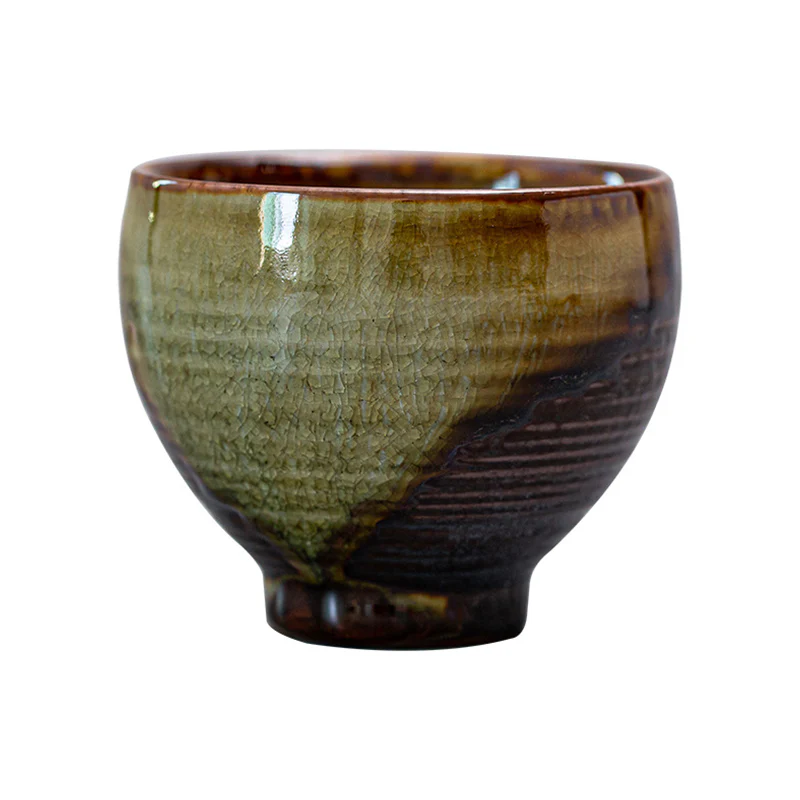 Tazza da tè in ceramica Kung Fu con cambio forno marrone retrò Buddha Stones - Image 9