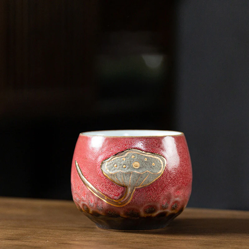 Tazza da tè incisa con baccello di loto Buddha Stones, tazza da tè Kung Fu - Image 10