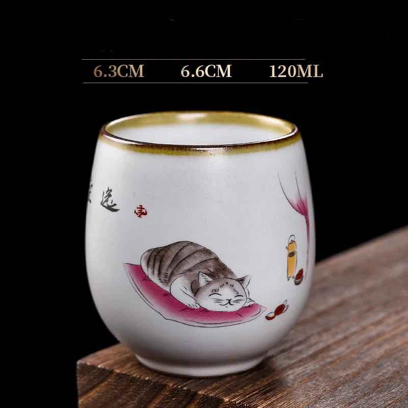 Tazza da tè Kung Fu con rami di gatto sdraiato Buddha Stones - Image 12