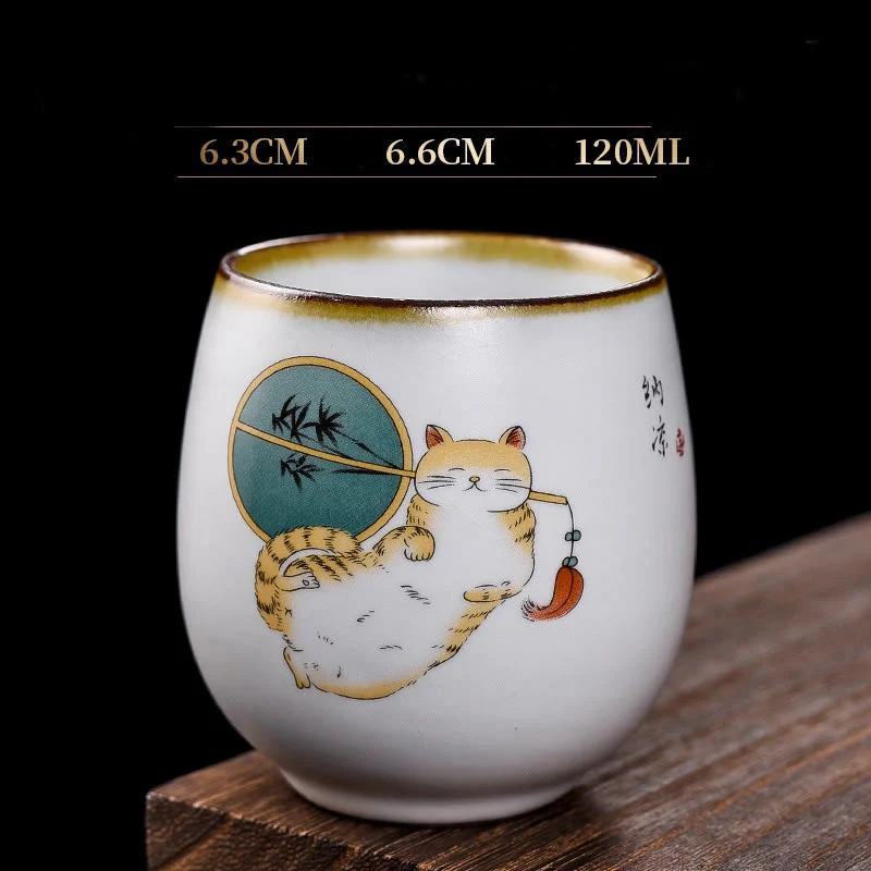 Tazza da tè Kung Fu con rami di gatto sdraiato Buddha Stones - Image 14