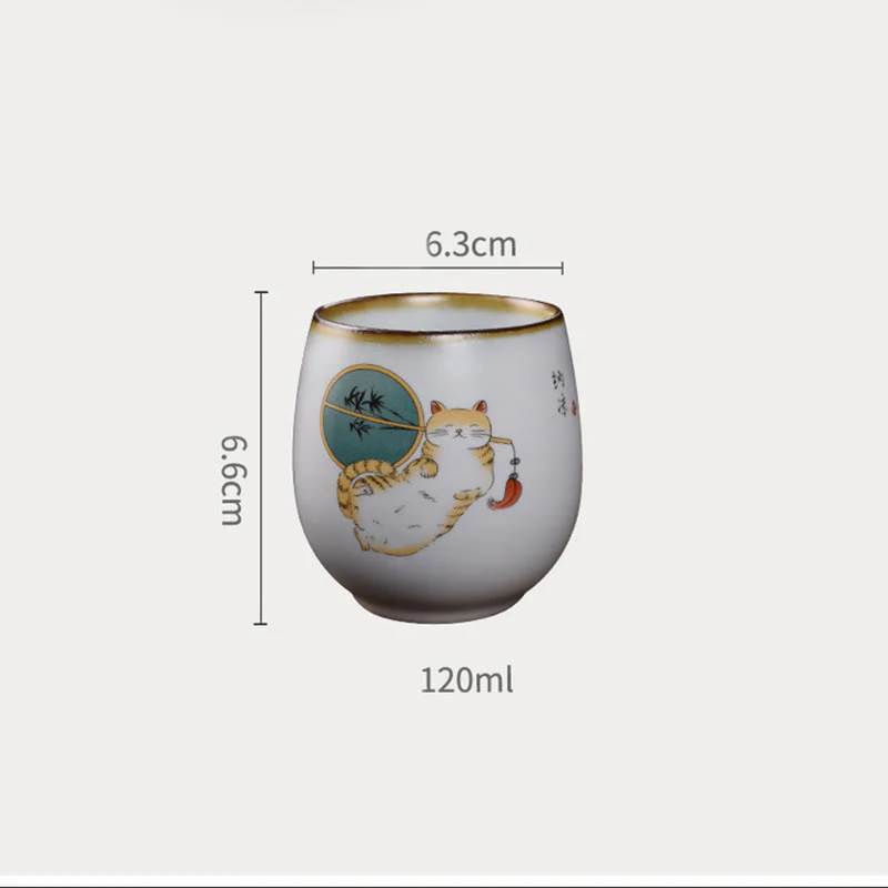 Tazza da tè Kung Fu con rami di gatto sdraiato Buddha Stones - Image 15