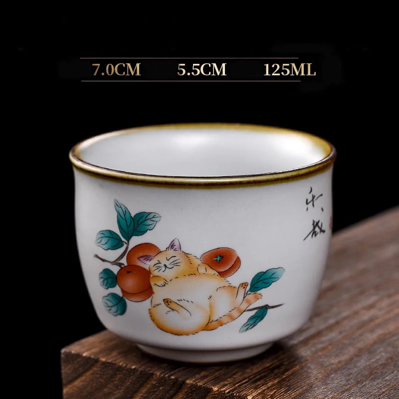 Tazza da tè Kung Fu con rami di gatto sdraiato Buddha Stones - Image 16