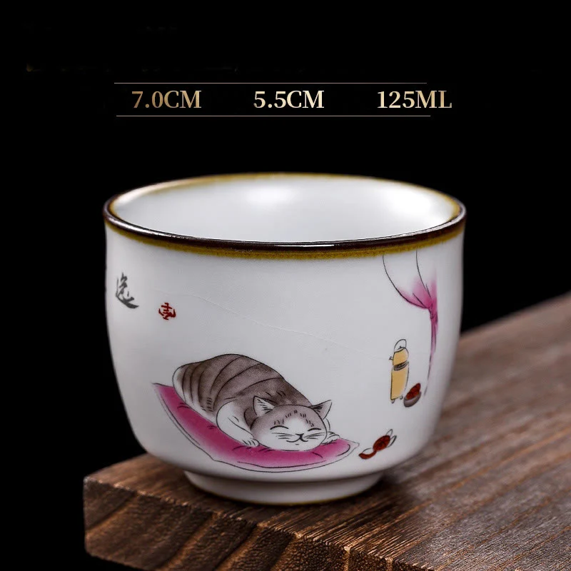 Tazza da tè Kung Fu con rami di gatto sdraiato Buddha Stones - Image 17