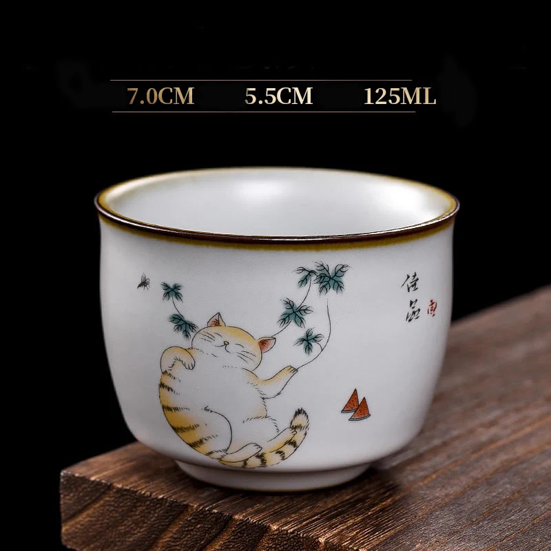 Tazza da tè Kung Fu con rami di gatto sdraiato Buddha Stones - Image 18