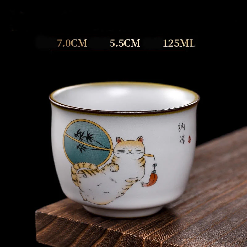 Tazza da tè Kung Fu con rami di gatto sdraiato Buddha Stones - Image 19
