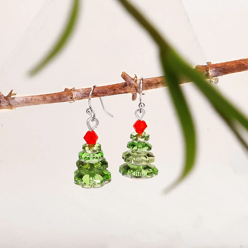 Vari cristalli Albero di Natale Ametista Pace Guarigione Orecchini pendenti - Image 4
