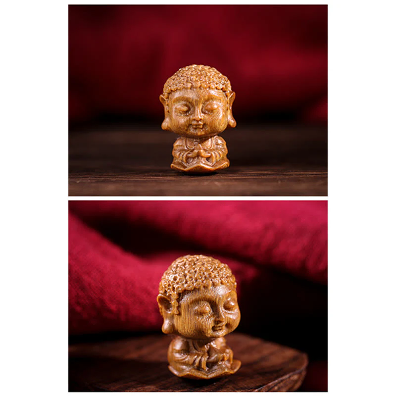 Zodiaco cinese Natale Buddha Sandalo verde Loto Inciso Decorazione positiva per la casa - Image 14