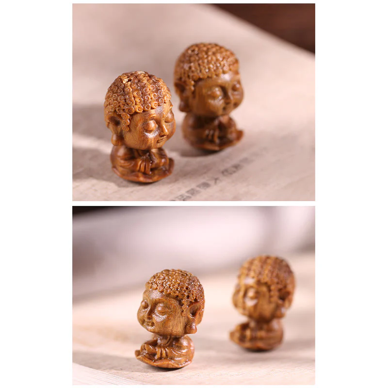 Zodiaco cinese Natale Buddha Sandalo verde Loto Inciso Decorazione positiva per la casa - Image 15