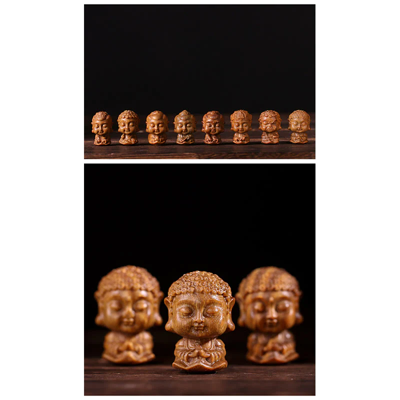 Zodiaco cinese Natale Buddha Sandalo verde Loto Inciso Decorazione positiva per la casa - Image 17