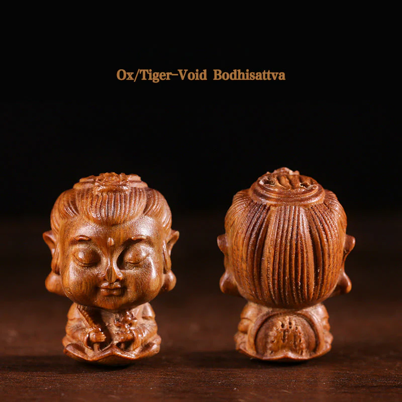 Zodiaco cinese Natale Buddha Sandalo verde Loto Inciso Decorazione positiva per la casa - Image 5
