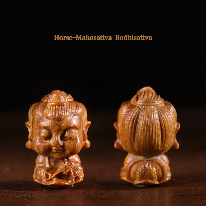 Zodiaco cinese Natale Buddha Sandalo verde Loto Inciso Decorazione positiva per la casa - Image 9